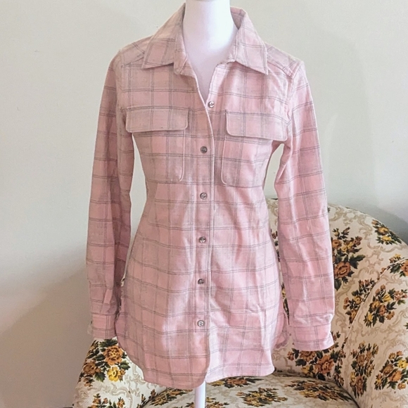 Pendleton Tops - Pendleton Pink and Grey Plaid Shirt